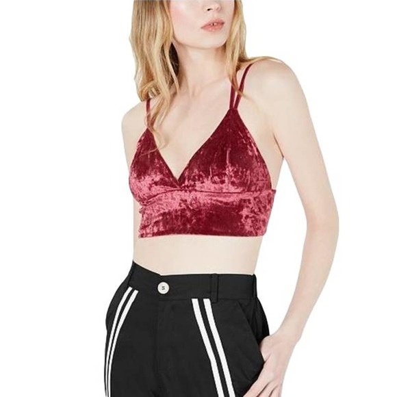 Project 28 NYC Crushed Velvet Bralette - Picture 1 of 8